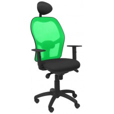 SILLA JORQUERA MALLA VERDE ASIENTO BALI NEGRO CON