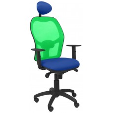 SILLA JORQUERA MALLA VERDE ASIENTO BALI AZUL CON