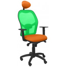 SILLA JORQUERA MALLA VERDE ASIENTO BALI NARANJA C