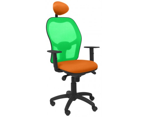 SILLA JORQUERA MALLA VERDE ASIENTO BALI NARANJA C