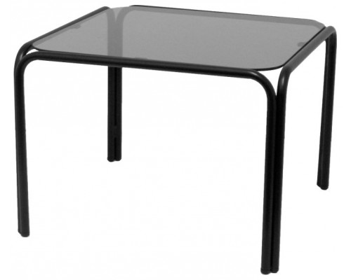 MESA IBAÑEZ CHASIS NEGRO CRISTAL FUME