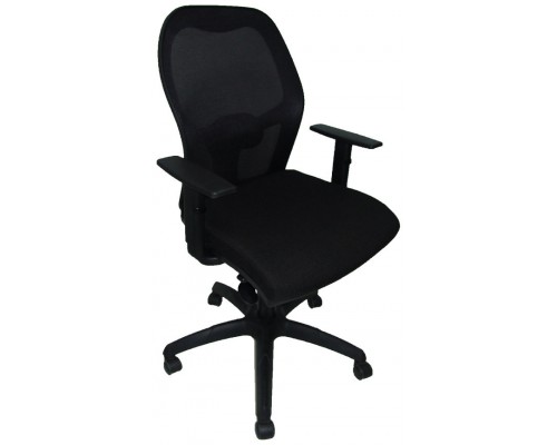 SILLA JORQUERA MALLA NEGRA ASIENTO BALI NEGRO CON