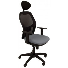 SILLA JORQUERA MALLA NEGRA ASIENTO BALI GRIS MEDI