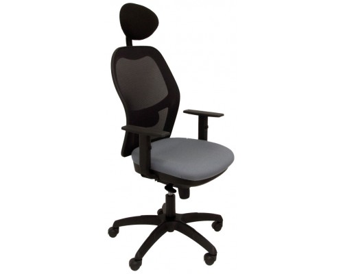 SILLA JORQUERA MALLA NEGRA ASIENTO BALI GRIS MEDI