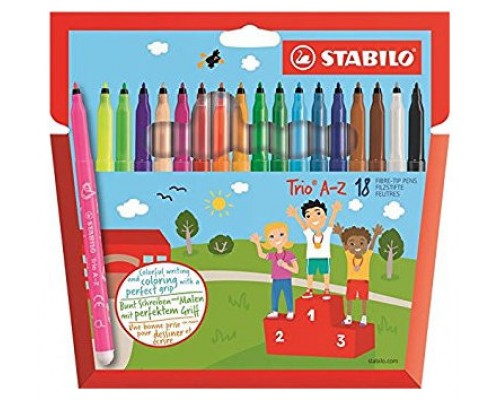 STABILO Trio A–Z rotulador Fino Multicolor 18 pieza(s) (Espera 4 dias)