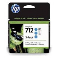 HP Paquete de 3 cartuchos de Tinta DesignJet 712 cian de 29 ml