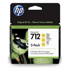 HP Paquete de 3 cartuchos de Tinta DesignJet 712 amarillo de 29 ml