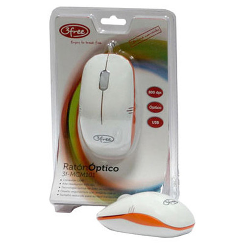 MOUSE 3FREE MCM101/WO DISEÂ¥O BLANCO NARANJA-DN1 MOUSE 3FREE MCM101/WO DISEÂ¥O BLANCO NARANJA