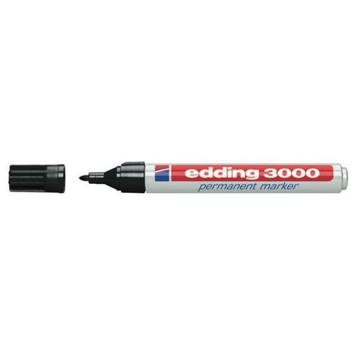 MARCADOR PERMANENTE PUNTA REDONDA 1.5-3MM 3000 NEGRO EDDING 3000-01