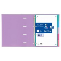 SEPARADORES CARTULINA STRONGLINE A4 5 POSICIONES - 5 COLORES PASTEL OXFORD 400149956