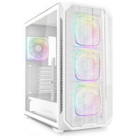 CAJA GAMING ATX SHARKOON NAK5M RGB 4XVENT 120MM 3XUSB SN FUENTE BLANCO