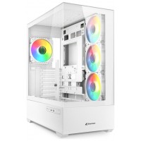 CAJA GAMING ATX SHARKOON AK6 TGV 4XVENT 120MM 2XUSB SN FUENTE BLANCO