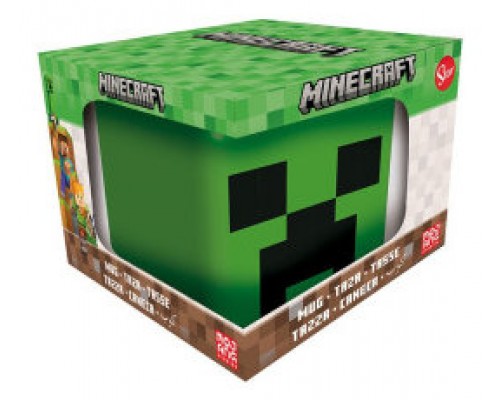 TAZA 3D EN CAJA REGALO CABEZA CREEPER 440 ML STOR REDSTRING 40487