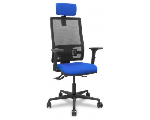 SILLA BORMATE ASINCRO MALLA NEGRA ASIENTO BALI AZUL BRAZOS 2D RUEDAS 65MM CABECERO REGULABLE PIQUERAS Y CRESPO 405ASM840B229B2B68R65CRL (Espera 4 dias)