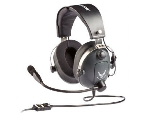 Thrustmaster 4060196 auricular y casco Auriculares Alámbrico Aviación/Control de tráfico aéreo Gris