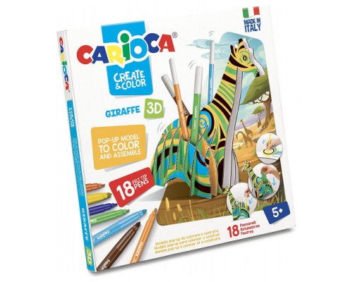 SET  CREATE & COLOR GIRAFFE 3D CARIOCA 42901 (Espera 4 dias)