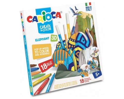 SET  CREATE & COLOR ELEPHANT 3D CARIOCA 42902 (Espera 4 dias)