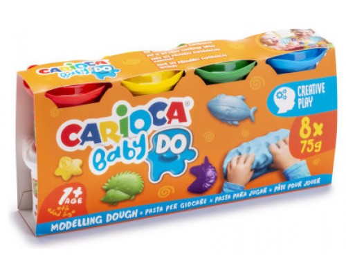 SET PASTA DE MODELAR CARIOCA BABY DOUGH 8X75GR CARIOCA 43180 (Espera 4 dias)