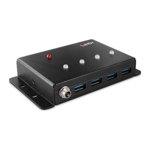 Lindy 43374 hub de interfaz USB 3.2 Gen 1 (3.1 Gen 1) Type-B 5000 Mbit/s Negro-MR15 Lindy 43374 hub de interfaz USB 3.2 Gen 1 (3.1 Gen 1) Type-B 5000 Mbit/s Negro