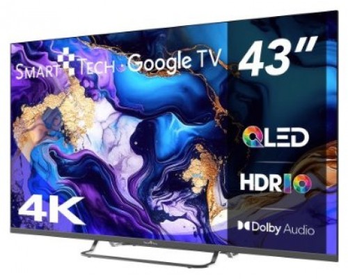 TELEVISIÃ“N QLED SMART TECH UHD 43   43QG02V GOOGLE TV