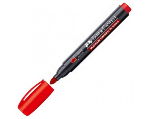 MARCADOR MULTIMARK WINNER 23 ROJO PUNTA CÓNICA Y SIN CLIP FABER CASTELL 453323 (Espera 4 dias)