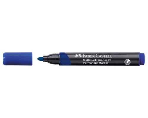 MARCADOR MULTIMARK WINNER 23 AZUL PUNTA CÓNICA Y SIN CLIP FABER CASTELL 453353 (Espera 4 dias)