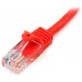 STARTECH CABLE ETHERNET 3M UTP ROJO CAT5E RJ45