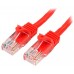 STARTECH CABLE DE RED 0,5M ROJO CAT5E