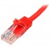 STARTECH CABLE DE RED 0,5M ROJO CAT5E