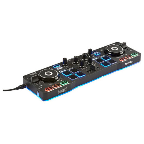 Hercules Starlight Mesa de mezclas con opci&oacute;n de realizar scratch conectando un CDJ 2 canales Negro