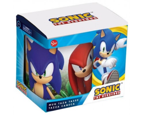 TAZA EN CAJA REGALO PERSONAJES SONIC 325 ML STOR REDSTRING 497