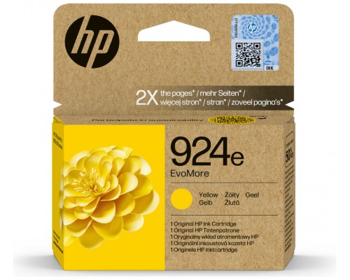 HP Cartucho de Tinta Original EvoMore 924e amarilla