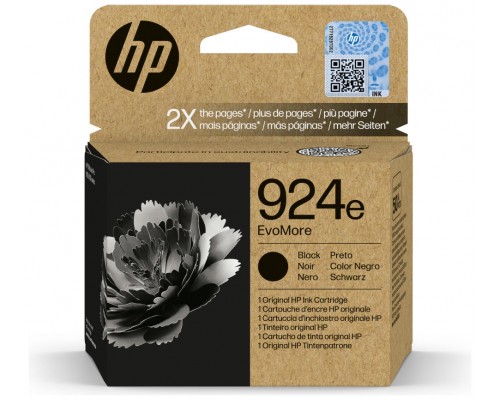 HP Cartucho de Tinta Original EvoMore 924e negra