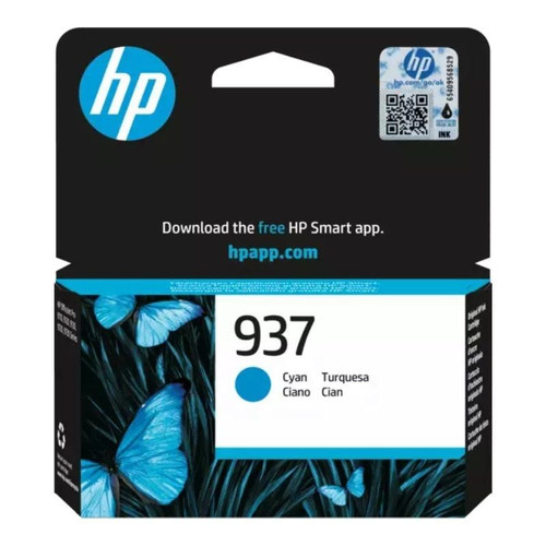 HP Cartucho de Tinta Original 937 cian-MR5 HP Cartucho de Tinta Original 937 cian