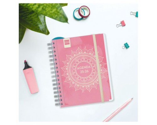AGENDA DOCENTE 2025-2026 MAGISTRAL PERSONALIZABLE 4º 155X212 SEMANA VISTA HORIZONTAL MANDALA+ FINOCAM 533380126 (Espera 4 dias)