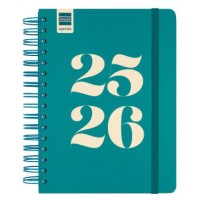 AGENDA ESCOLAR 2025-2026 CURSO COSMO 4º 155X212  1DIA PAGINA AQUA+ FINOCAM 537070426 (Espera 4 dias)