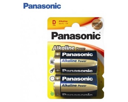 PILA PANASONIC LR20 ALKALINE 2 UNIDADES