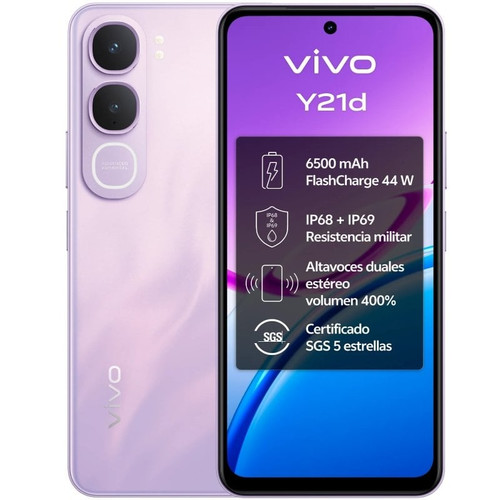 VIVO Y21d 4Gb(+4) 128Gb 6.68" IP69 Lavanda Purple-IA20 VIVO Y21d 4Gb(+4) 128Gb 6.68" IP69 Lavanda Purple
