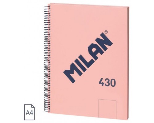 CUADERNO A4 CON ESPIRAL Y TAPA DURA, 80 HOJAS BLANCAS DE 95 GR/M, COLECCIÓN 430 SINCE 1918, ROSA MILAN 57141E80P (Espera 4 dias)