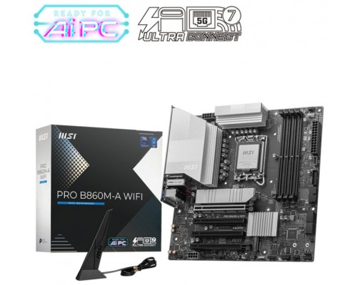 MSI PRO B860M-A WIFI placa base Intel B860 LGA 1851 (Socket V1) micro ATX