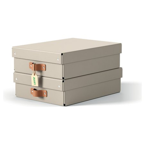 PACK 2 CAJAS DE ALMACENAMIENTO CARTÓN MEDIANA BAJA COLOR BEIGE LEITZ 61480012 (Espera 4 dias)-SX5 PACK 2 CAJAS DE ALMACENAMIENTO CARTÓN MEDIANA BAJA COLOR BEIGE LEITZ 61480012 (Espera 4 dias)