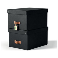 PACK 2 CAJAS DE ALMACENAMIENTO CART&Oacute;N MEDIANA COLOR NEGRO LEITZ 61490095 (Espera 4 dias)