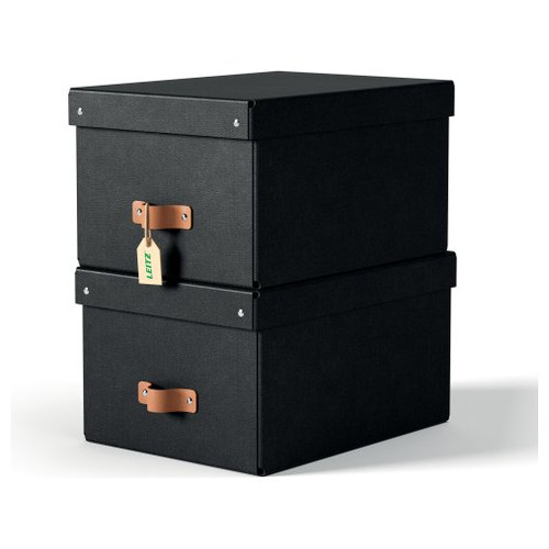 PACK 2 CAJAS DE ALMACENAMIENTO CARTÓN MEDIANA COLOR NEGRO LEITZ 61490095 (Espera 4 dias)-SX6 PACK 2 CAJAS DE ALMACENAMIENTO CARTÓN MEDIANA COLOR NEGRO LEITZ 61490095 (Espera 4 dias)