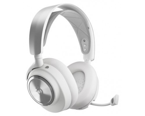 Steelseries Arctis Nova Pro Wireless Auriculares Inalámbrico y alámbrico Diadema Juego Bluetooth Plata, Blanco