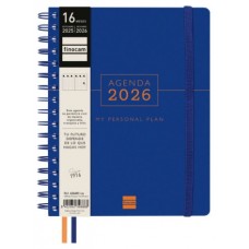 AGENDA 16 MESES SEPTIEMBRE 2025-DICIEMBRE 2026 TEMPUS 4º 155X212 SEMANA VISTA VERTICAL AZUL+ FINOCAM 626600426 (Espera 4 dias)