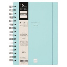 AGENDA 16 MESES SEPTIEMBRE 2025-DICIEMBRE 2026 HAIKU E10-155X212 SEMANA VISTA HORIZONTAL AZUL+ FINOCAM 627400426 (Espera 4 dias)