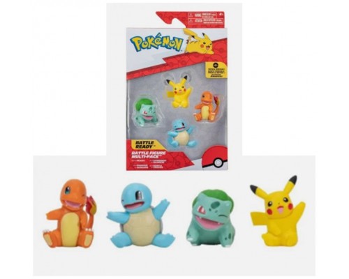 Pack 4 figuras pokemon iniciales kanto