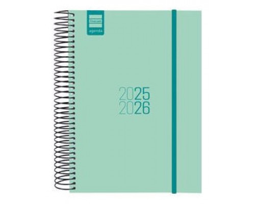 AGENDA ESCOLAR 2025-2026 ESPIR E10-155X212 1DIA PAGINA TURQUESA+ FINOCAM 633120126 (Espera 4 dias)
