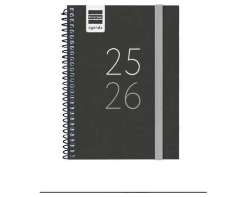 AGENDA ESCOLAR 2025-2026 SECUNDARIA 8º 120X164 SEMANA VISTA HORIZONTAL NEGRO+ FINOCAM 634224026 (Espera 4 dias)