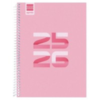 AGENDA ESCOLAR 2025-2026 COOL 4º 155X212 SEMANA VISTA HORIZONTAL ROSA+ FINOCAM 645040426 (Espera 4 dias)